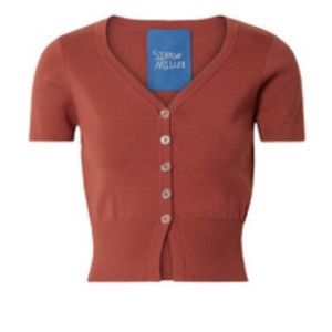 New with tags: luxury brand Simon Miller cropped cardigan in deep rust color